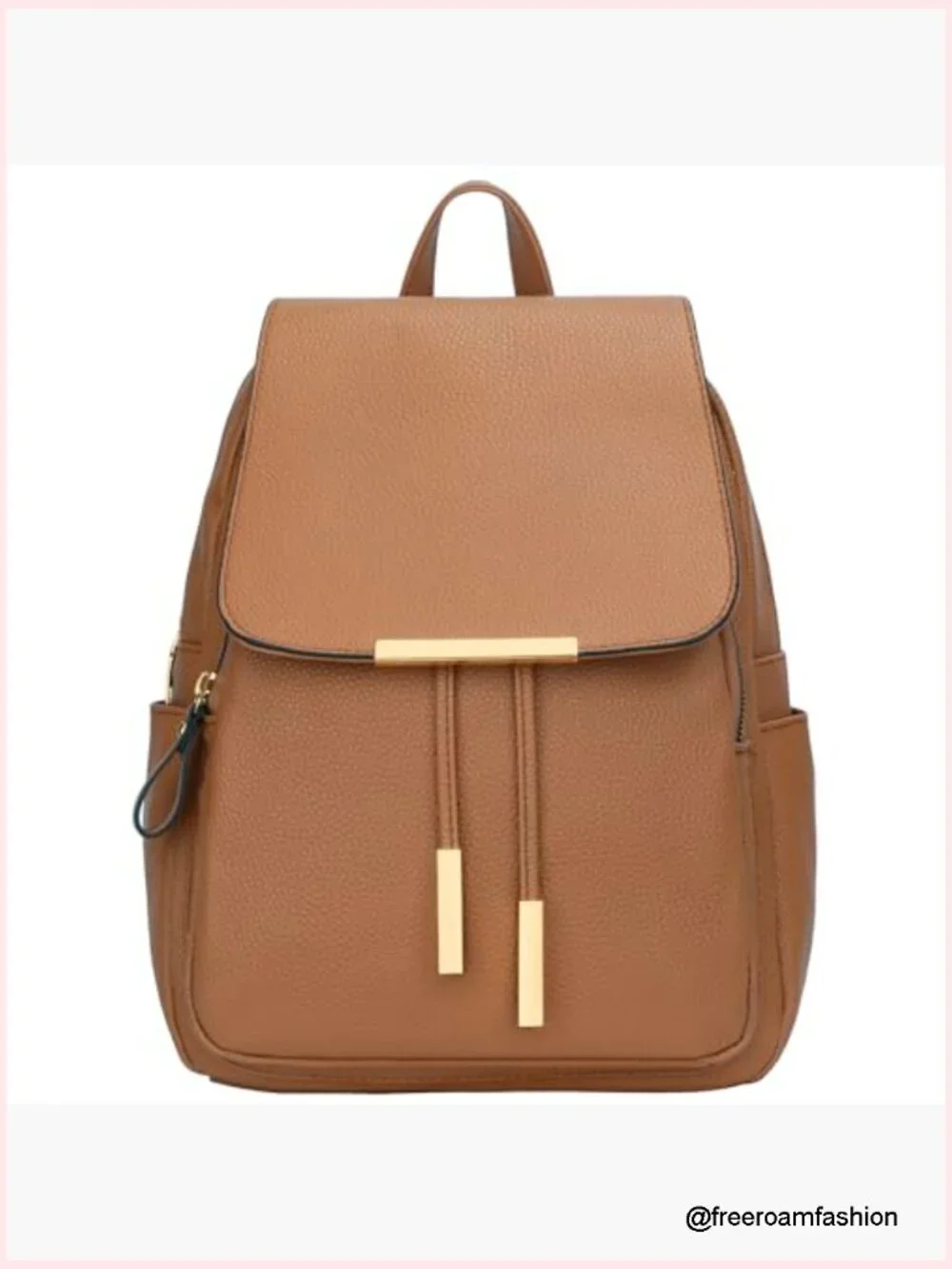 Trendy Faux Leather Backpack Purse for Women Daypack Travel Bag